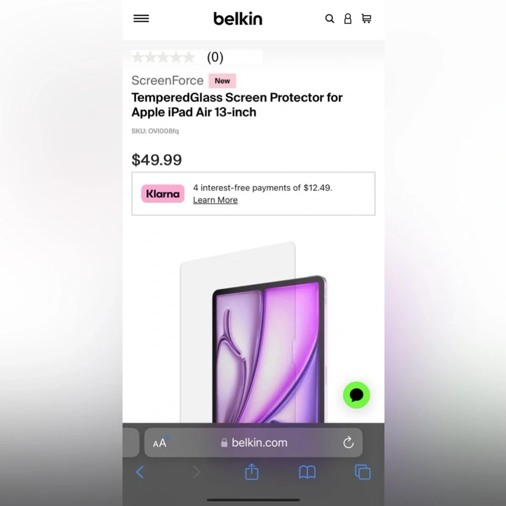 Belkin TemperedGlass Screen Protector for Apple iPad Air 13-inch